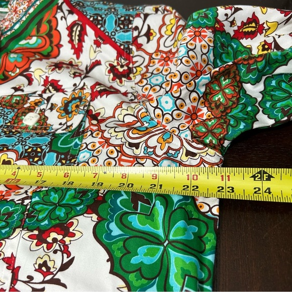 DRAPER’S & DAMON’S Petites Colorful Floral Patchwork Mandarin Collar Jacket PXL - Picture 10 of 12